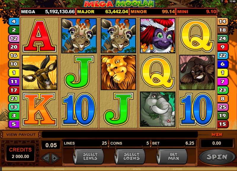 Игровой автомат «Mega Moolah» в онлайн казино Фараон